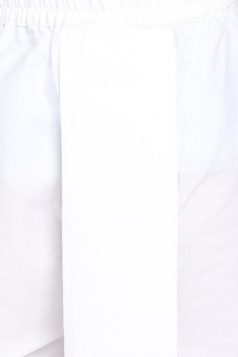 VASTRAMAY Purple Cotton Baap Beta Kurta Dhoti Set